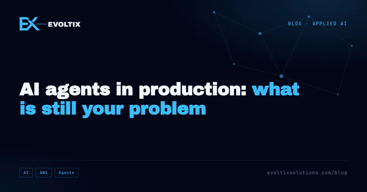 Cover: AI agents in production — what is still your problem